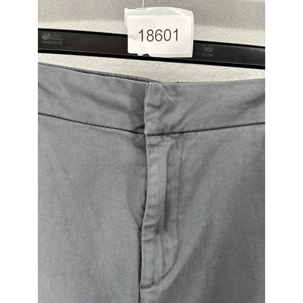 CASLON Shorts‎ Womens Sz 16 Gray Casual Cuffed Hem Cotton Blend Pockets Chino